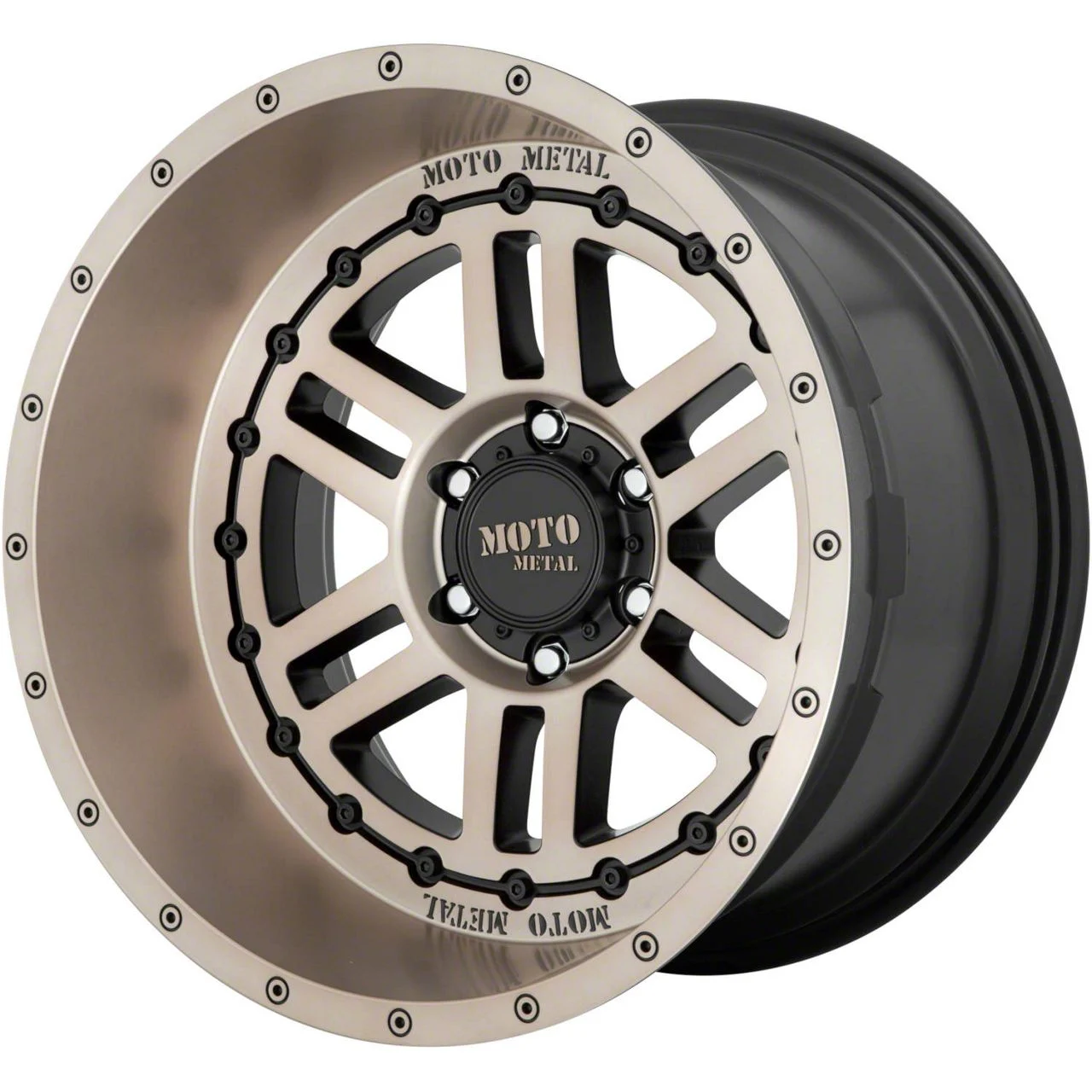 Moto Metal MO800 Deep Six Satin Black with Bronze Tint 6-Lug Wheel; 20x10; -18mm Offset (21-26 F-150)