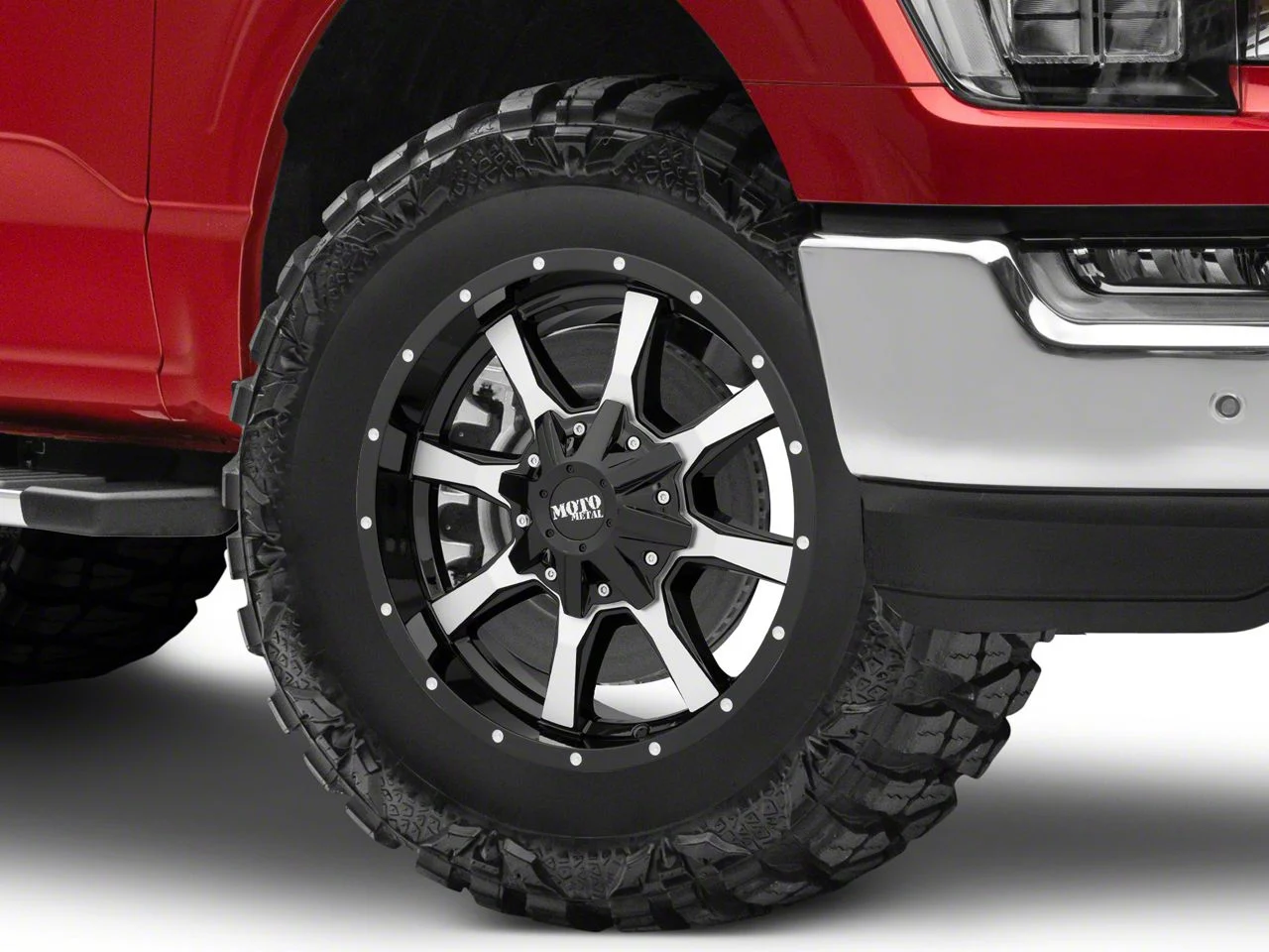 Moto Metal MO970 Gloss Black Machined 6-Lug Wheel; 18x9; 18mm Offset (21-26 F-150)