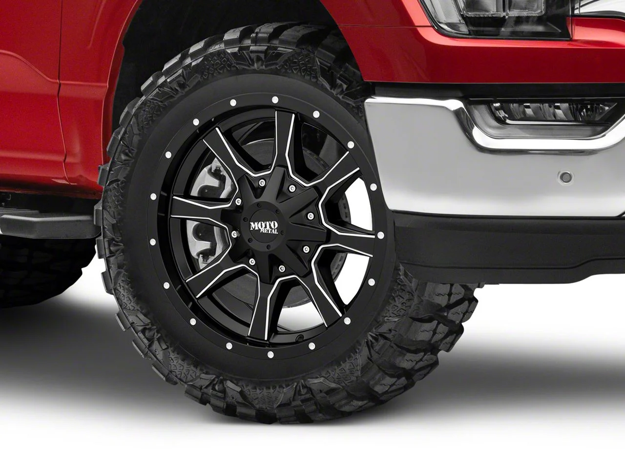 Moto Metal MO970 Satin Black Milled 6-Lug Wheel; 20x9; 0mm Offset (21-26 F-150)