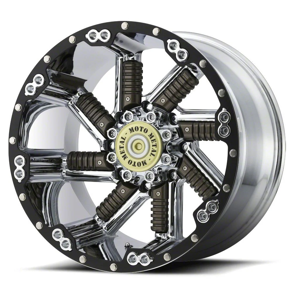 Moto Metal MO979 Buckshot Chrome and Gunmetal 6-Lug Wheel; 22x12; -44mm Offset (07-13 Silverado 1500)