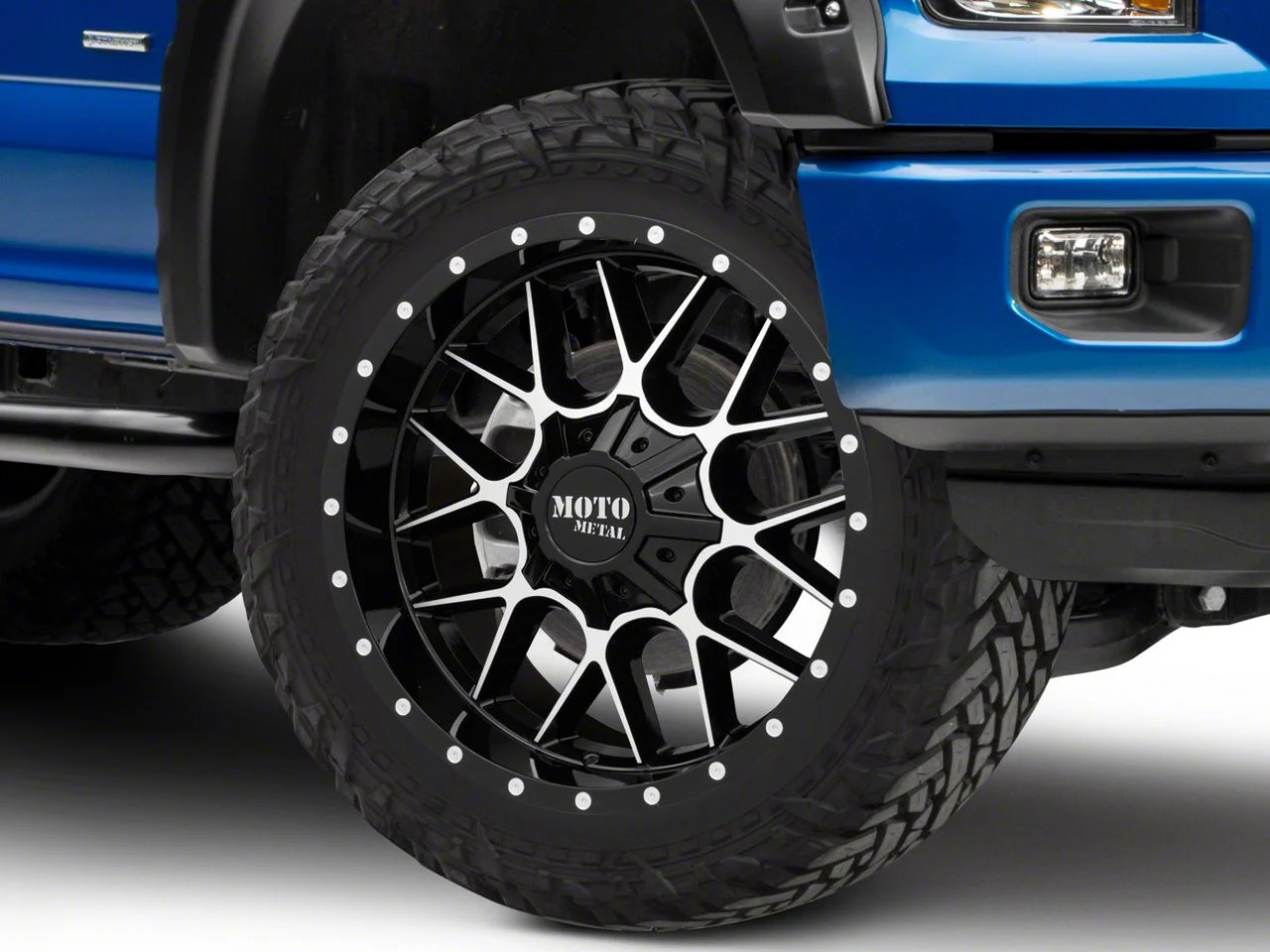 Moto Metal MO986 Siege Gloss Black Machined 6-Lug Wheel; 24x14; -76mm Offset (15-20 F-150)