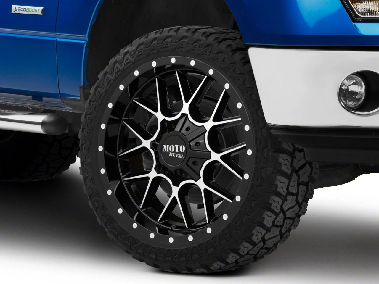 Moto Metal MO986 Siege Gloss Black Machined 6-Lug Wheel; 24x14; -76mm Offset (09-14 F-150)