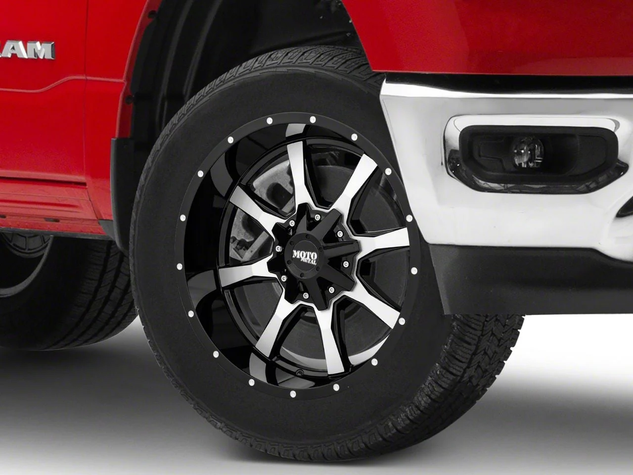Moto Metal MO970 Gloss Black Machined 6-Lug Wheel; 20x10; -24mm Offset (19-26 RAM 1500)