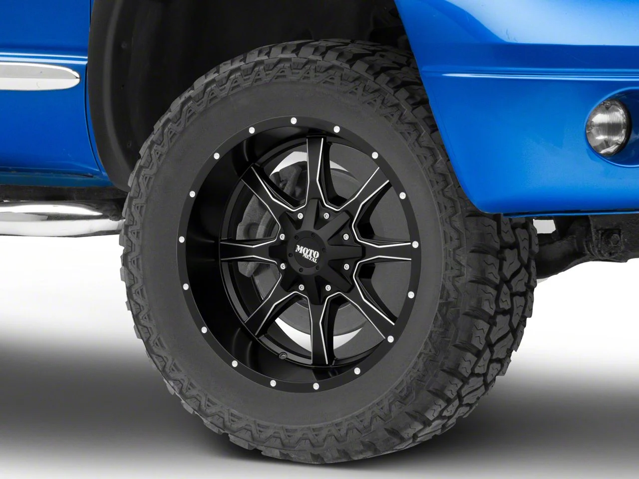 Moto Metal MO970 Satin Black Milled 8-Lug Wheel; 20x10; -24mm Offset (06-08 RAM 1500 Mega Cab)