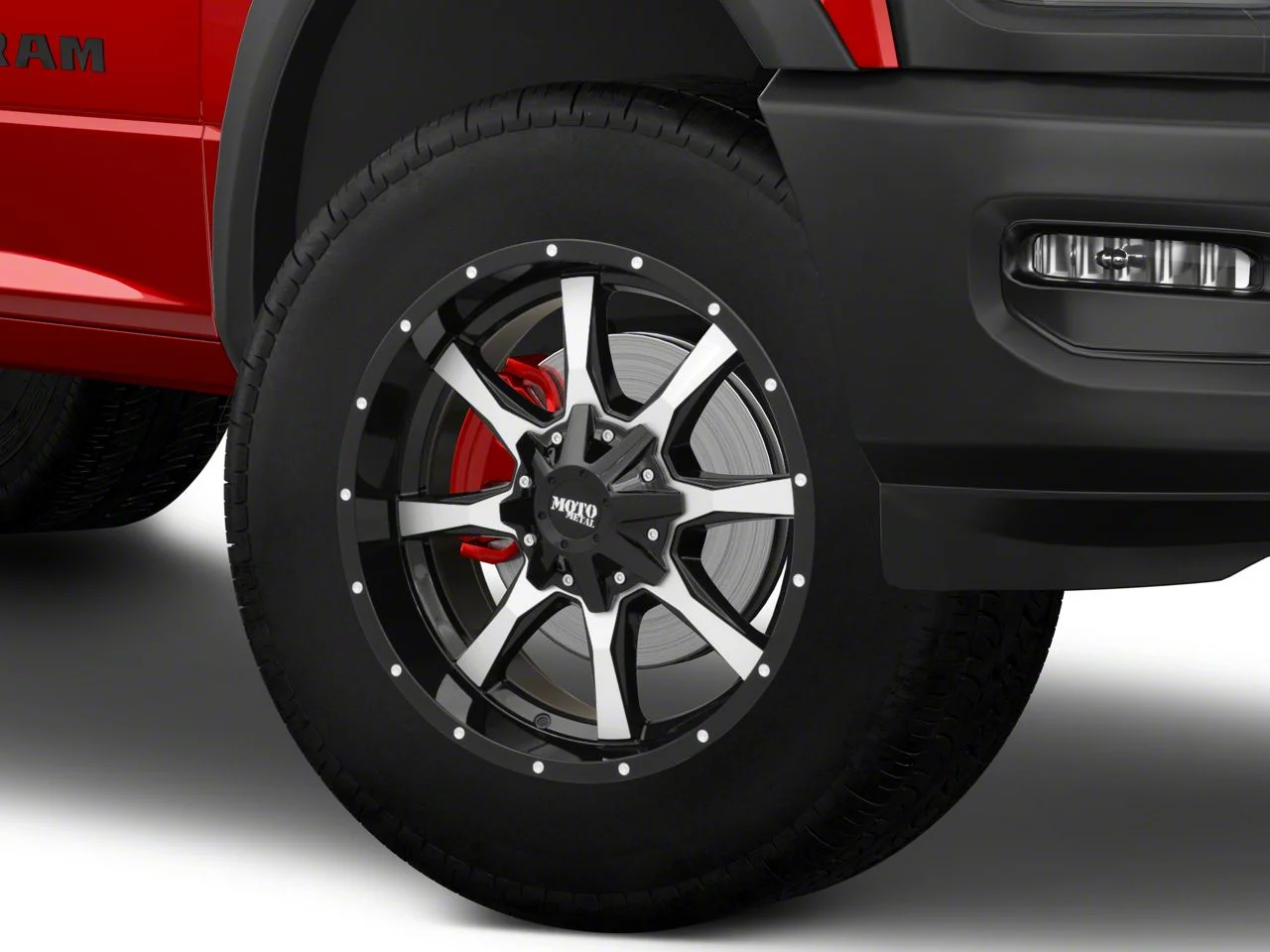Moto Metal MO970 Gloss Black Machined 8-Lug Wheel; 20x10; -24mm Offset (19-26 RAM 2500)