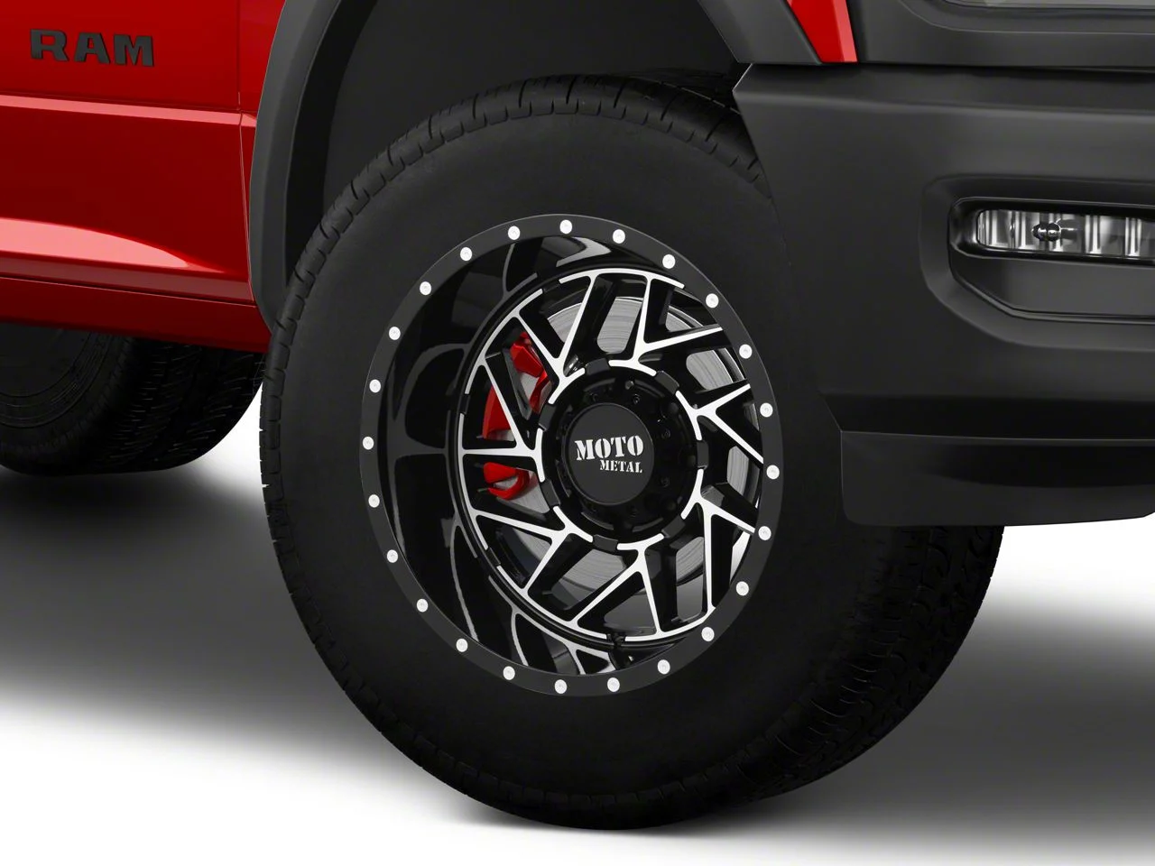 Moto Metal MO985 Breakout Gloss Black Machined 8-Lug Wheel; 20x12; -44mm Offset (19-26 RAM 3500 SRW)