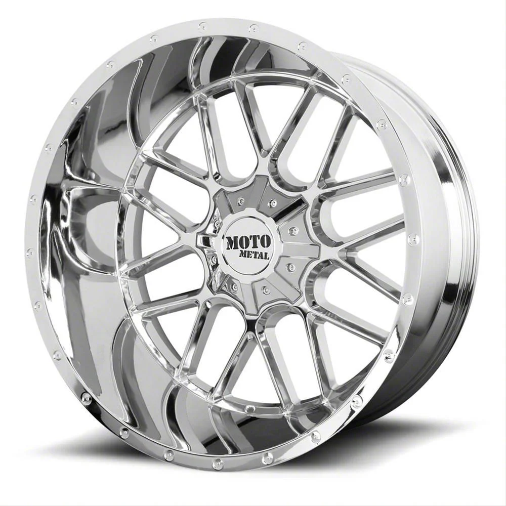 Moto Metal MO986 Siege Chrome 8-Lug Wheel; 22x12; -44mm Offset (07-10 Sierra 2500 HD)