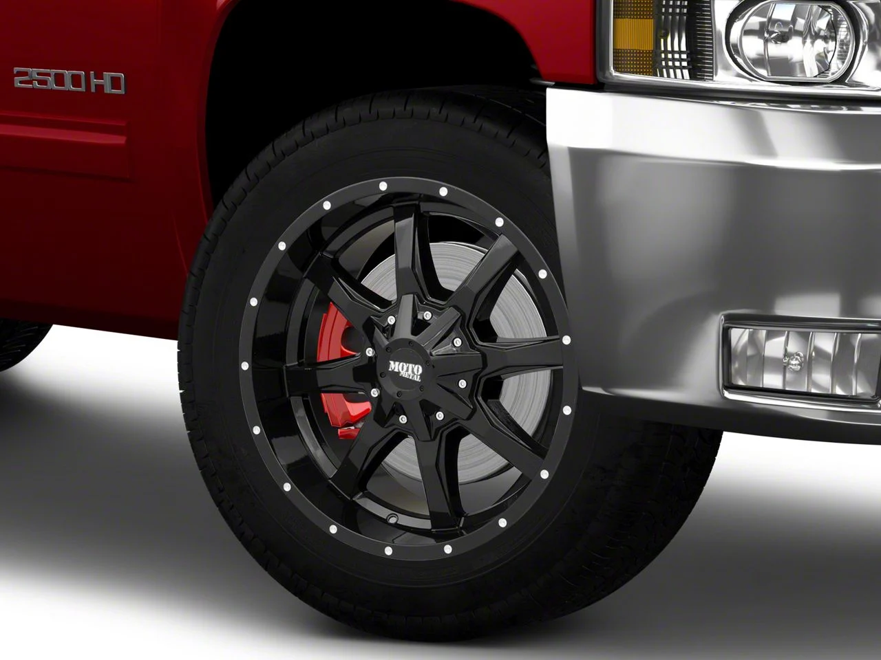 Moto Metal MO970 Gloss Black Milled 8-Lug Wheel; 20x10; -24mm Offset (07-10 Silverado 2500 HD)