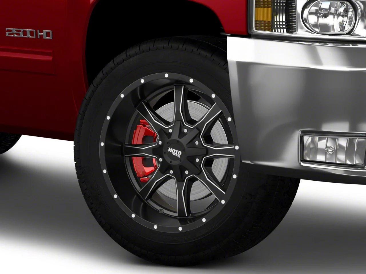 Moto Metal MO970 Satin Black Milled 8-Lug Wheel; 20x12; -44mm Offset (07-10 Silverado 2500 HD)