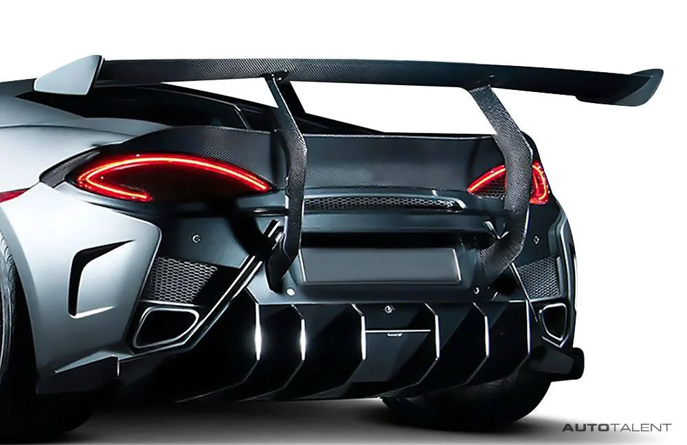 Vorsteiner Aero Rear Bumper w/ Rear Diffuser Carbon Fiber PP 2x2 Glossy MCLAREN 570S 570-VX PROGRAM
