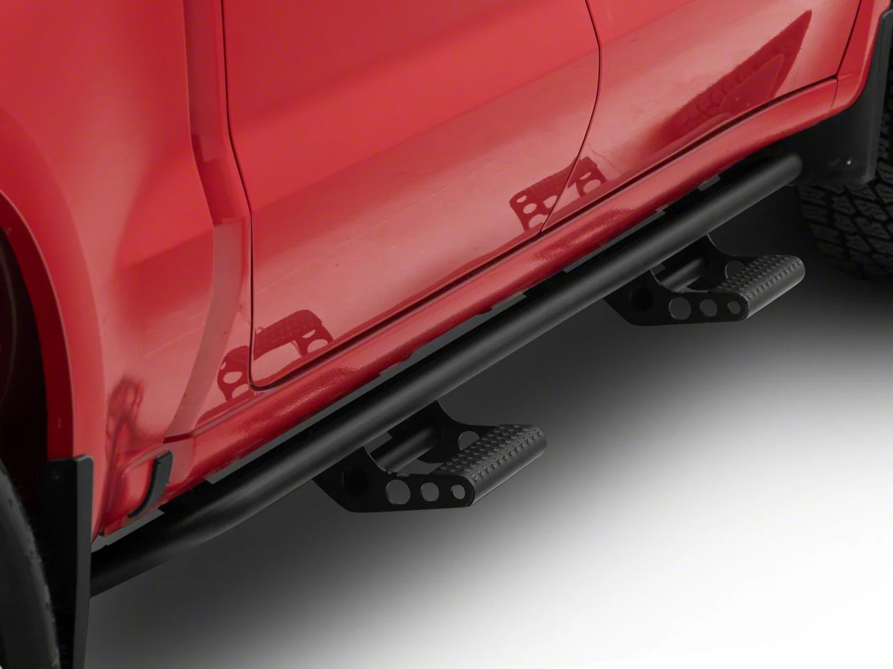 N-Fab Cab Length RKR Side Rails with Detachable Steps; Textured Black (19-26 Silverado 1500 Crew Cab)