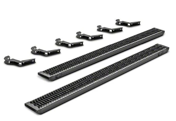 N-Fab Growler Fleet Sure Grip Running Boards; Textured Black (07-18 Sierra 1500 Crew Cab)