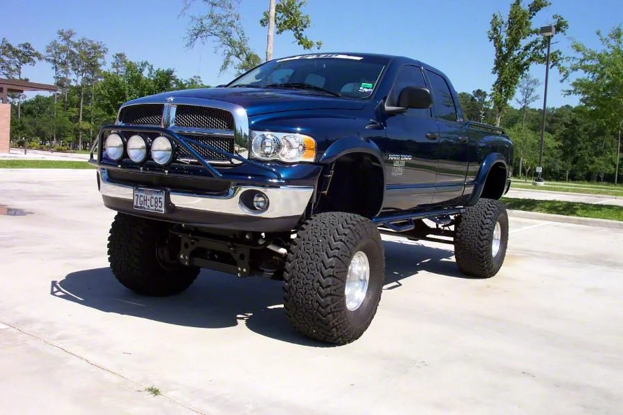 N-Fab L.M.S. Pre-Runner Front Bumper Light Mount; Gloss Black (02-08 RAM 1500)