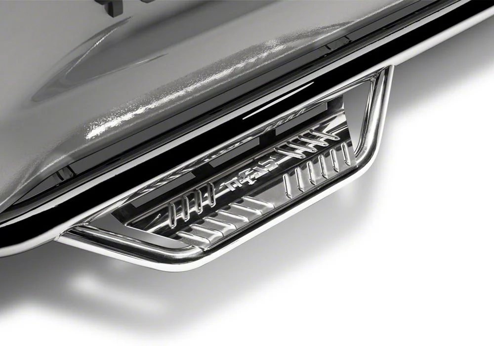 N-Fab Wheel 2 Wheel Podium Nerf Side Step Bars; Polished Stainless (15.5-18 RAM 1500 Crew Cab w/ 6.4-Foot Box)