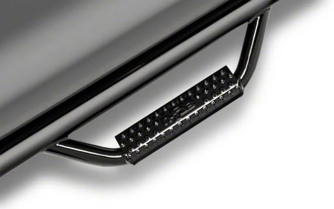 N-Fab Cab Length Nerf Side Step Bars; Gloss Black (11-13 Sierra 1500 Regular Cab)