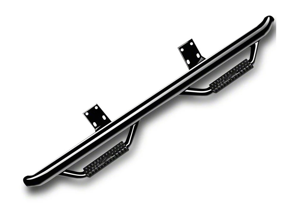 N-Fab Cab Length Nerf Side Step Bars; Gloss Black (11-16 F-250 Super Duty SuperCab)