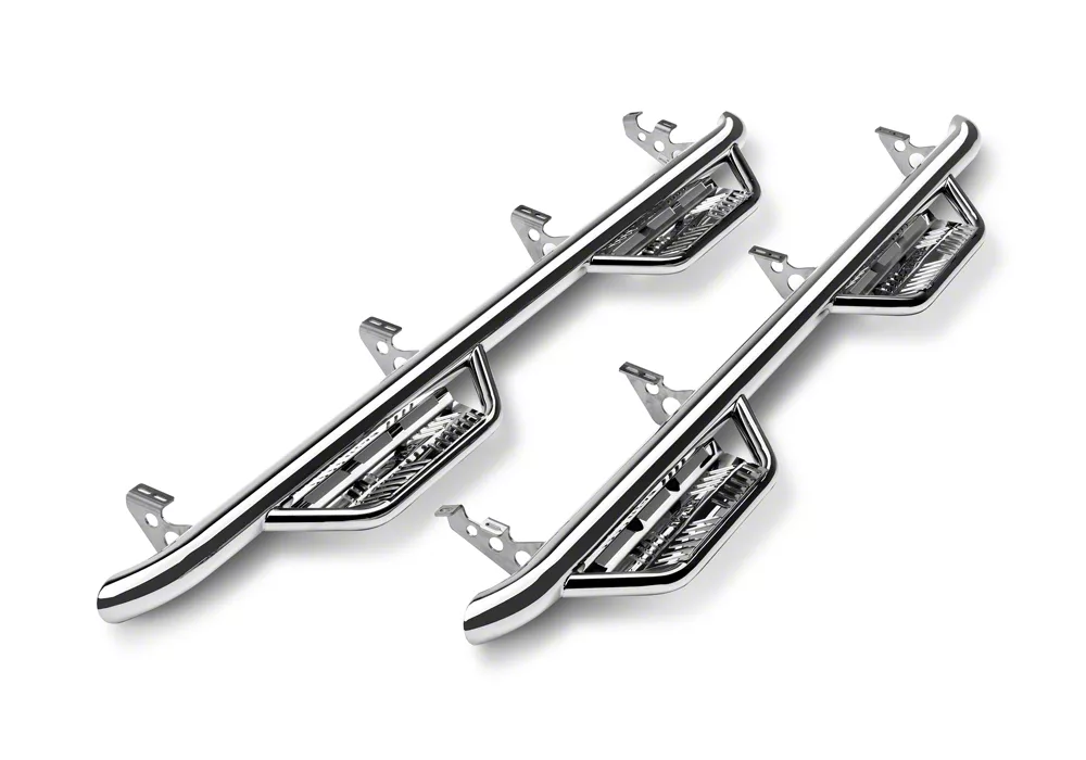 N-Fab Cab Length Podium Nerf Side Step Bars; Polished Stainless (11-16 F-250 Super Duty SuperCab)