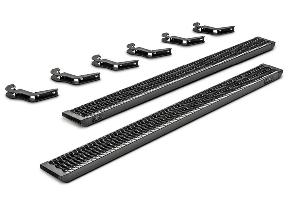 N-Fab Growler Fleet Sure Grip Running Boards; Textured Black (17-26 F-250 Super Duty SuperCab)