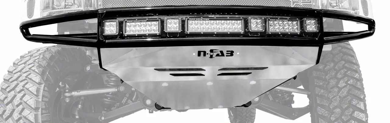 N-Fab M-RDS Pre-Runner Front Radius Bumper; Gloss Black (17-22 F-250 Super Duty)