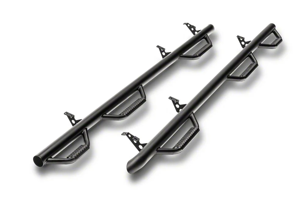 N-Fab Wheel 2 Wheel Bed Access Nerf Side Step Bars; Textured Black (11-16 F-250 Super Duty SuperCab w/ 8-Foot Bed)