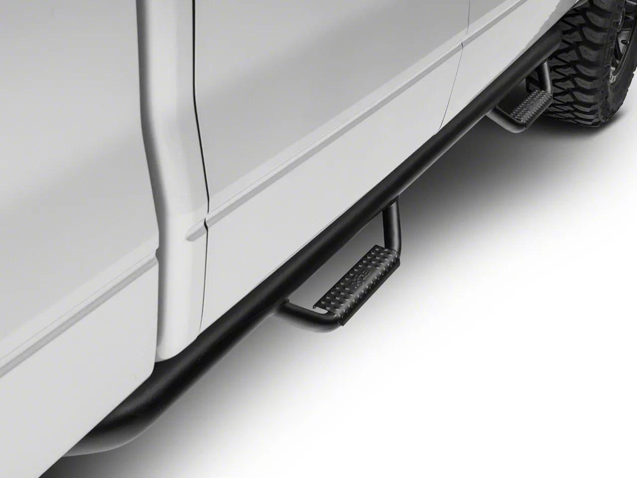 N-Fab Cab Length Nerf Side Step Bars; Textured Black (09-14 F-150 SuperCrew)