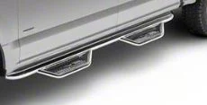 N-Fab Cab Length Podium Nerf Side Step Bars; Polished Stainless (07-13 Silverado 1500 Crew Cab)