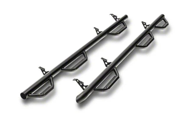 N-Fab Wheel 2 Wheel Bed Access Nerf Side Step Bars; Textured Black (04-08 F-150 SuperCab w/ 6-1/2-Foot Bed)