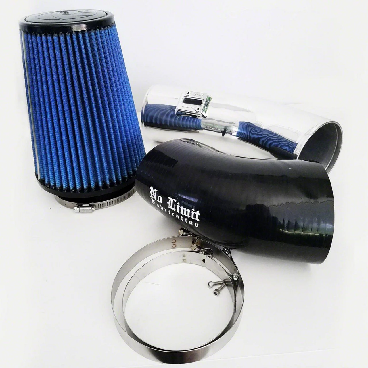 Stage 1 Cold Air Intake with Pro 5R Oiled Filter; Polished (11-16 6.7L Powerstroke F-250 Super Duty)