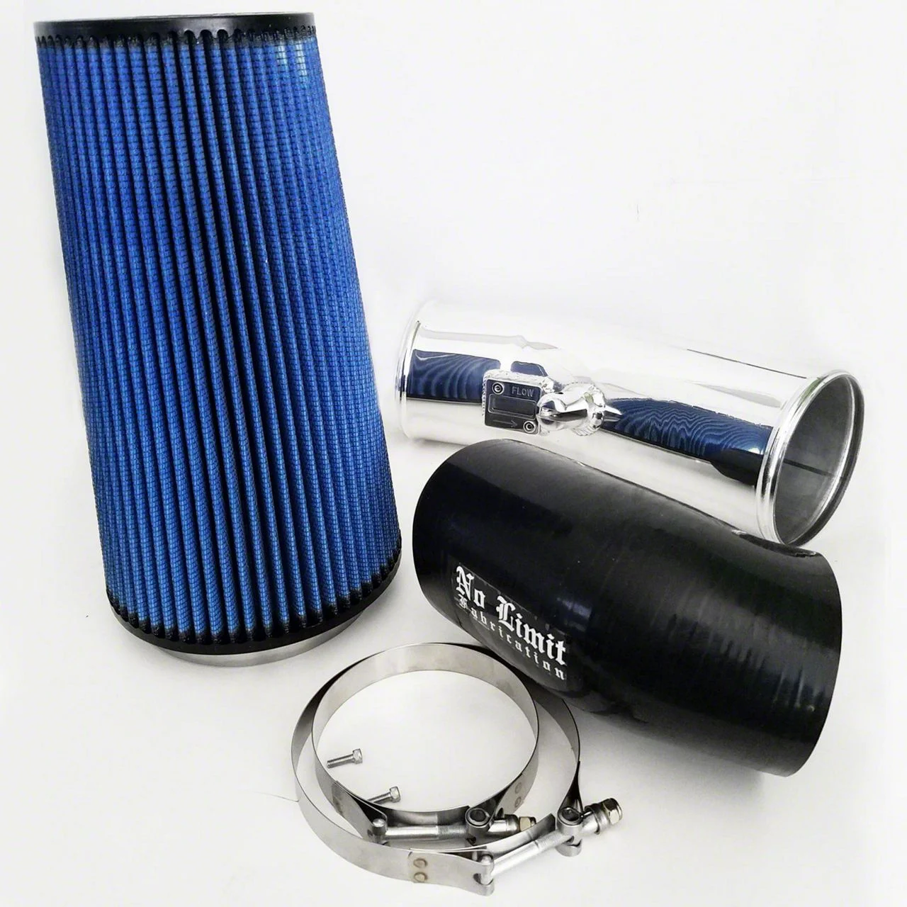 Stage 2 Cold Air Intake with Pro 5R Oiled Filter; Polished (11-16 6.7L Powerstroke F-250 Super Duty)