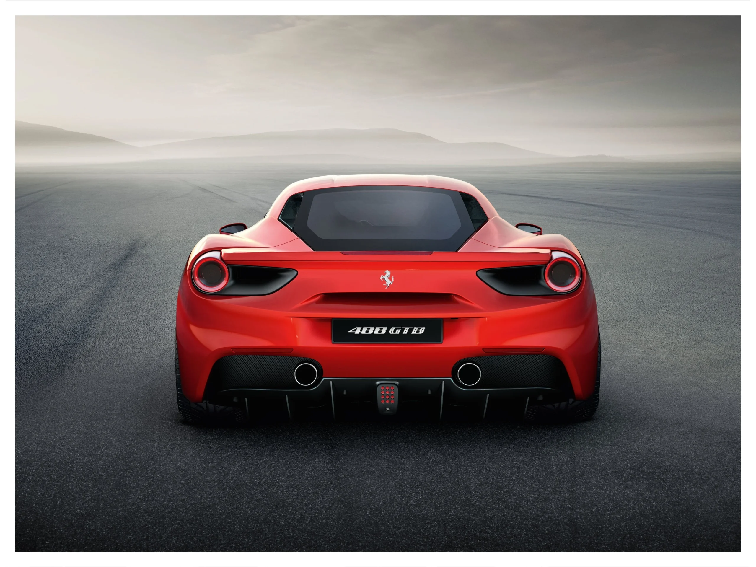 1016 Industries Aero OEM Diffuser with Fins For Ferrari 488 2015-2020