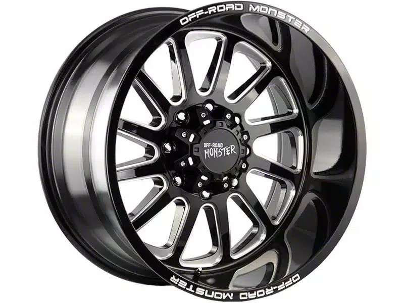 Off-Road Monster M17 Gloss Black Milled 6-Lug Wheel; 20x10; -19mm Offset (21-26 Tahoe)