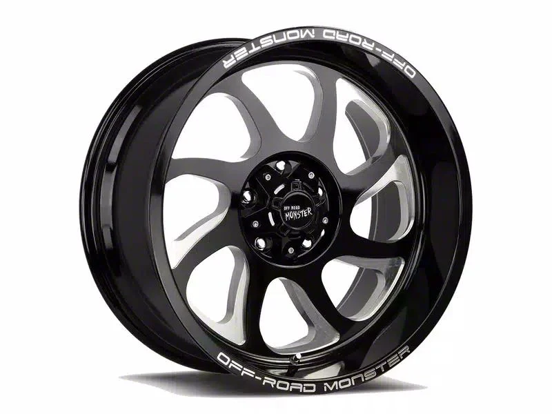 Off-Road Monster M22 Flat Black Milled 6-Lug Wheel; 20x10; -19mm Offset (21-26 Tahoe)