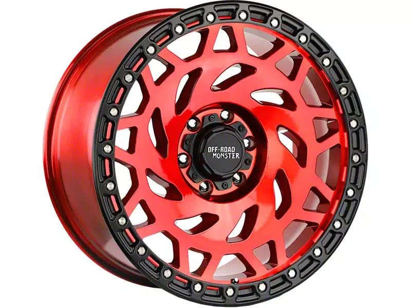 Off-Road Monster M50 Candy Red 6-Lug Wheel; 20x9.5; -12mm Offset (21-26 Tahoe)