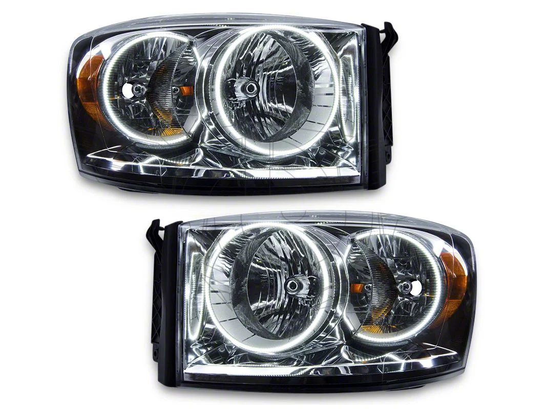 Oracle OE Style Headlights with SMD LED Halo; Chrome Housing; Clear Lens (07-08 RAM 1500)