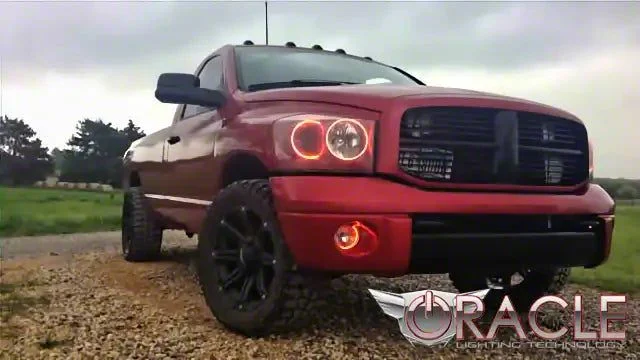 Oracle LED Halo Headlight Conversion Kit; ColorSHIFT (06-08 RAM 1500)