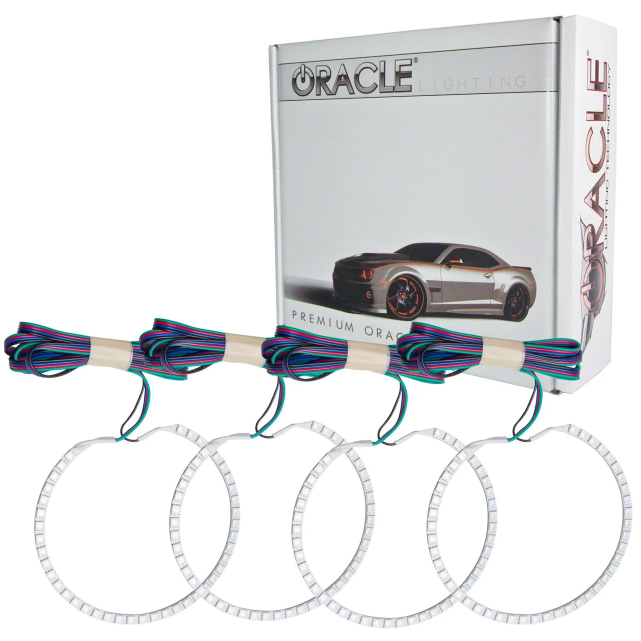 Oracle LED Halo Round Style Headlight Conversion Kit; ColorSHIFT (07-13 Silverado 1500)
