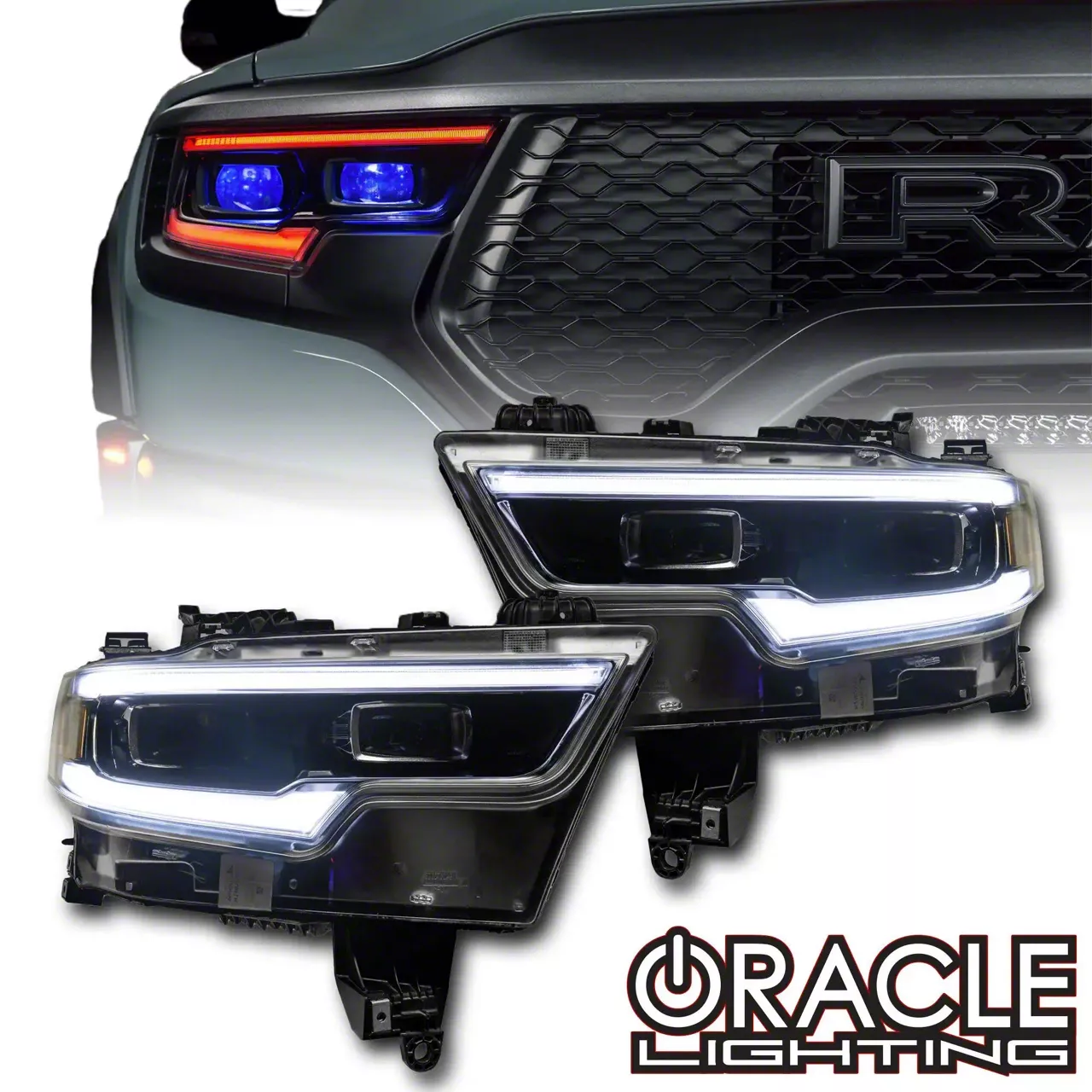 Oracle ColorSHIFT RGBW+A Headlight DRL Upgrade Kit (19-24 RAM 1500 Limited, Longhorn, TRX)