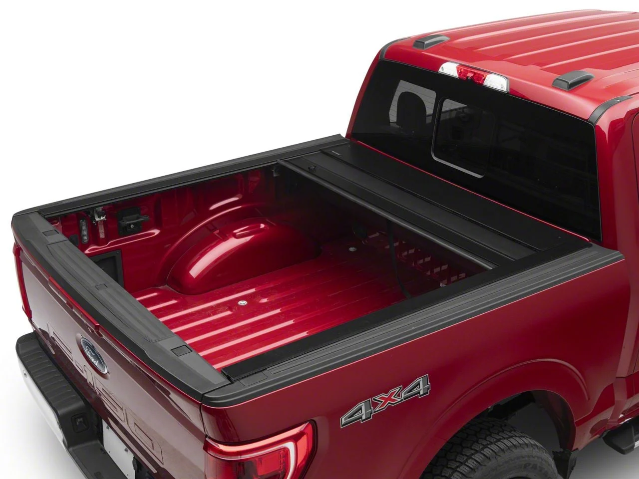 Pace Edwards JackRabbit Retractable Bed Cover; Gloss Black (21-26 F-150 w/ 5-1/2 & 6-1/2-Foot Bed)
