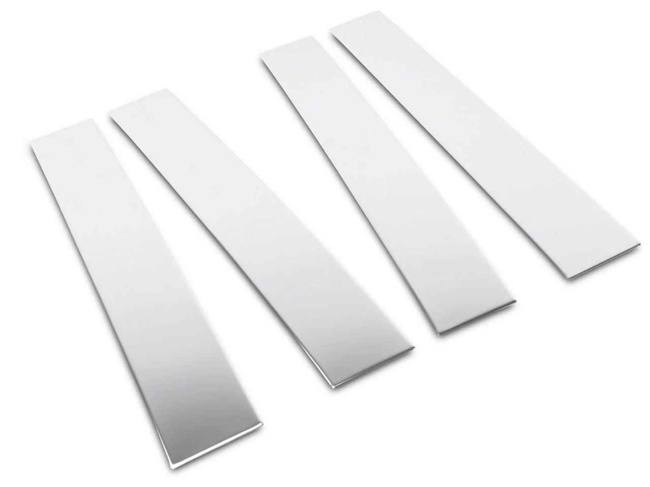 Pillar Post Trim; Stainless Steel (14-18 Silverado 1500 Crew Cab)