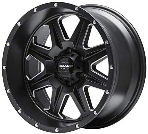 Pro Comp Wheels 63 Series Recon Satin Black Milled 8-Lug Wheel; 20x10; -18mm Offset (11-16 F-350 Super Duty SRW)