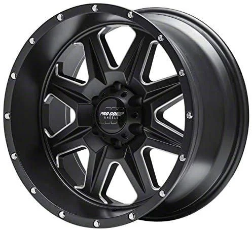 Pro Comp Wheels 63 Series Recon Satin Black Milled 8-Lug Wheel; 20x10; -18mm Offset (17-22 F-350 Super Duty SRW)