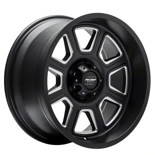 Pro Comp Wheels 64 Series Gunner Satin Black Milled 8-Lug Wheel; 20x10; -18mm Offset (17-22 F-350 Super Duty SRW)