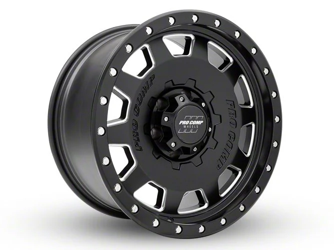 Pro Comp Wheels Hammer Satin Black Milled 6-Lug Wheel; 18x9; 0mm Offset (19-26 Silverado 1500)