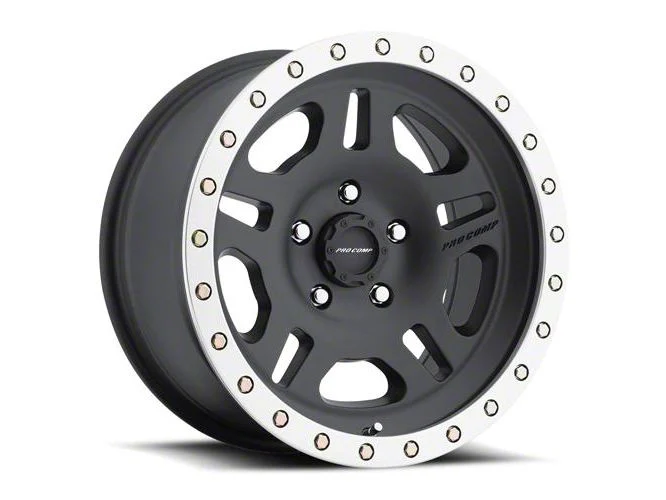 Pro Comp Wheels La Paz Satin Black Machined 6-Lug Wheel; 17x8.5; 0mm Offset (19-26 Silverado 1500)
