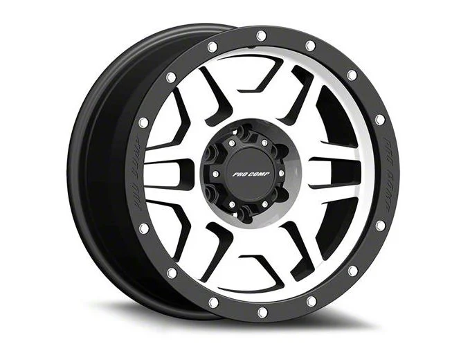 Pro Comp Wheels Phaser Machined 6-Lug Wheel; 17x9; -6mm Offset (14-18 Silverado 1500)