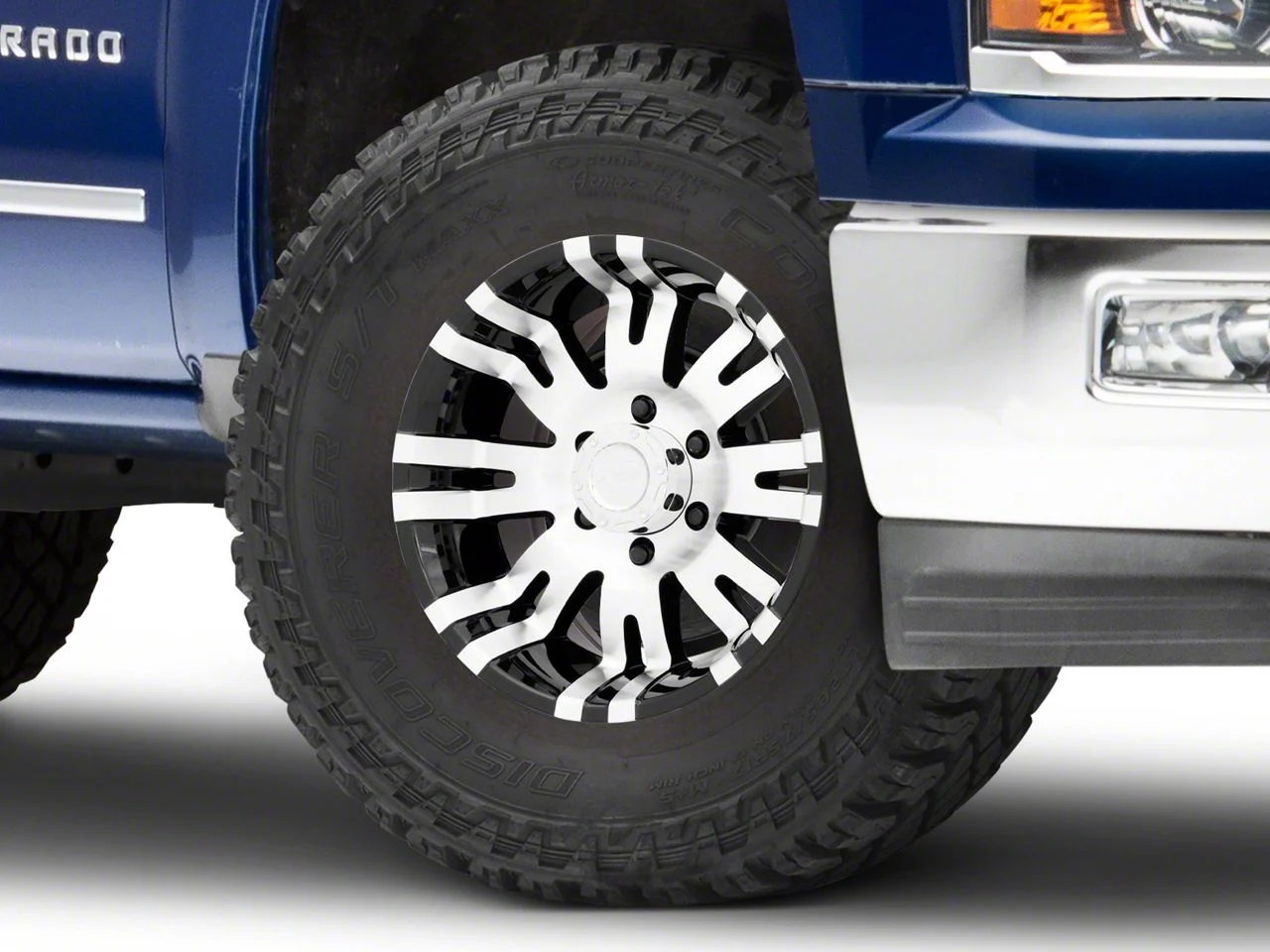 Pro Comp Wheels 01 Series Gloss Black Machined 6-Lug Wheel; 17x8; 0mm Offset (14-18 Silverado 1500)