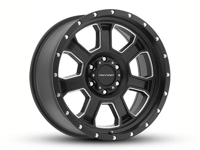 Pro Comp Wheels Sledge Satin Black Milled 5-Lug Wheel; 20x9; 0mm Offset (09-18 RAM 1500)