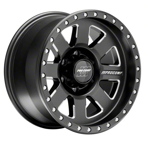 Pro Comp Wheels Trilogy Pro Satin Black 6-Lug Wheel; 17x9; -6mm Offset (19-26 Silverado 1500)