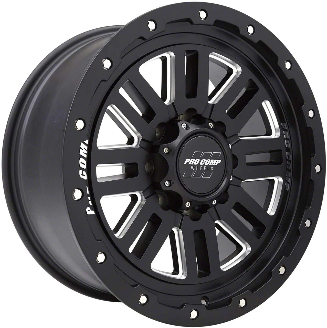 Pro Comp Wheels Cognito Satin Black Milled 8-Lug Wheel; 20x9; 0mm Offset (07-10 Silverado 2500 HD)