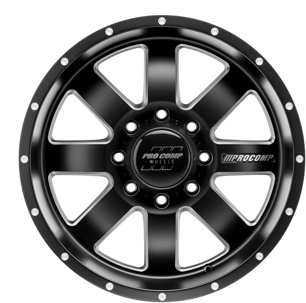 Pro Comp Wheels Trilogy Satin Black 8-Lug Wheel; 17x9; -6mm Offset (07-10 Silverado 2500 HD)
